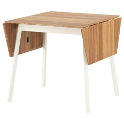 Bamboo Drop-Leaf Folding Utility Table — bamboo