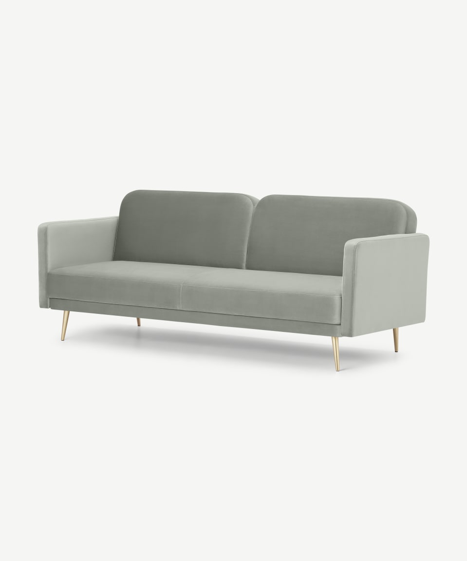 Charcoal Grey Reclining Sofa — Charcoal grey micro-suede