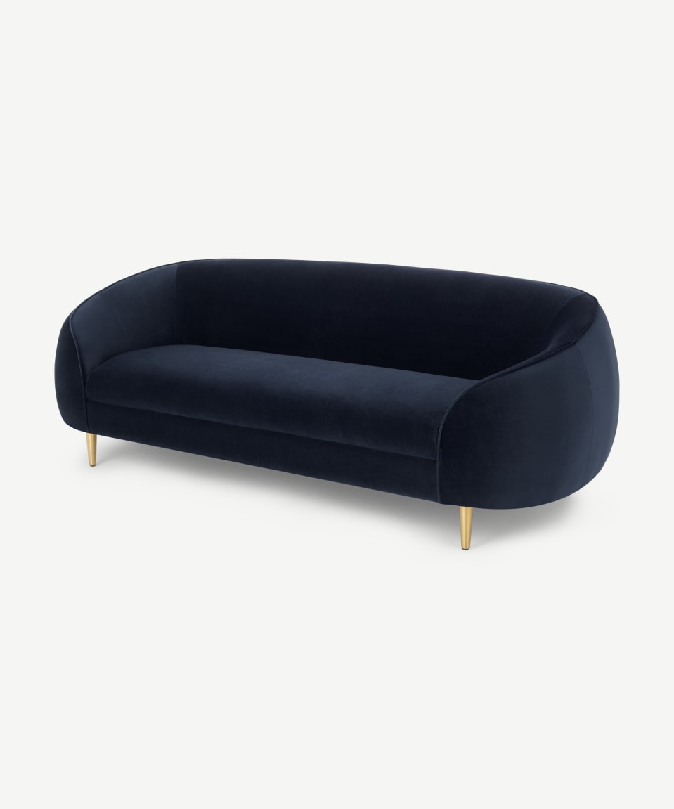 Emerald Green Velvet Sofa — Emerald green velvet