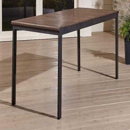 Glass Top End Table with Sculptural Wood Base — glass