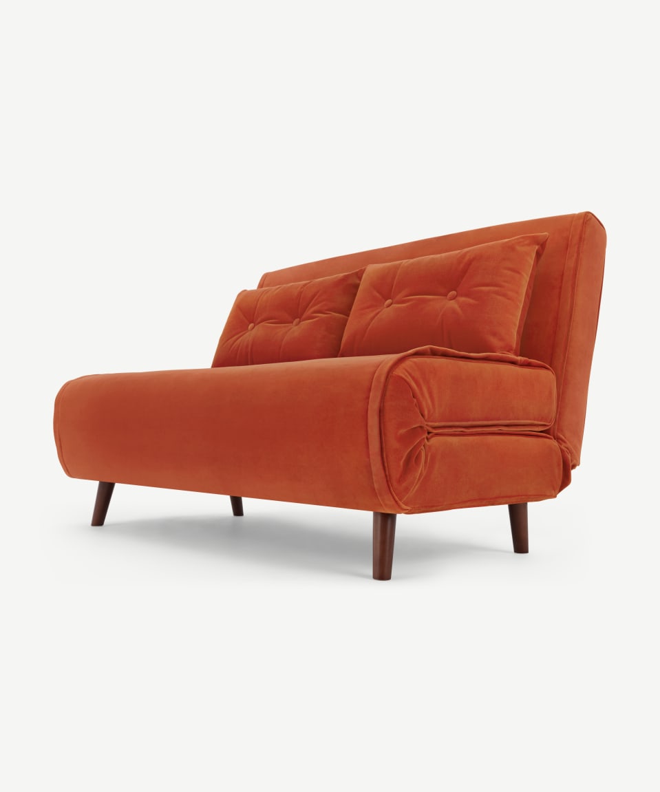 Navy Blue Tufted Sofa — Navy blue fabric